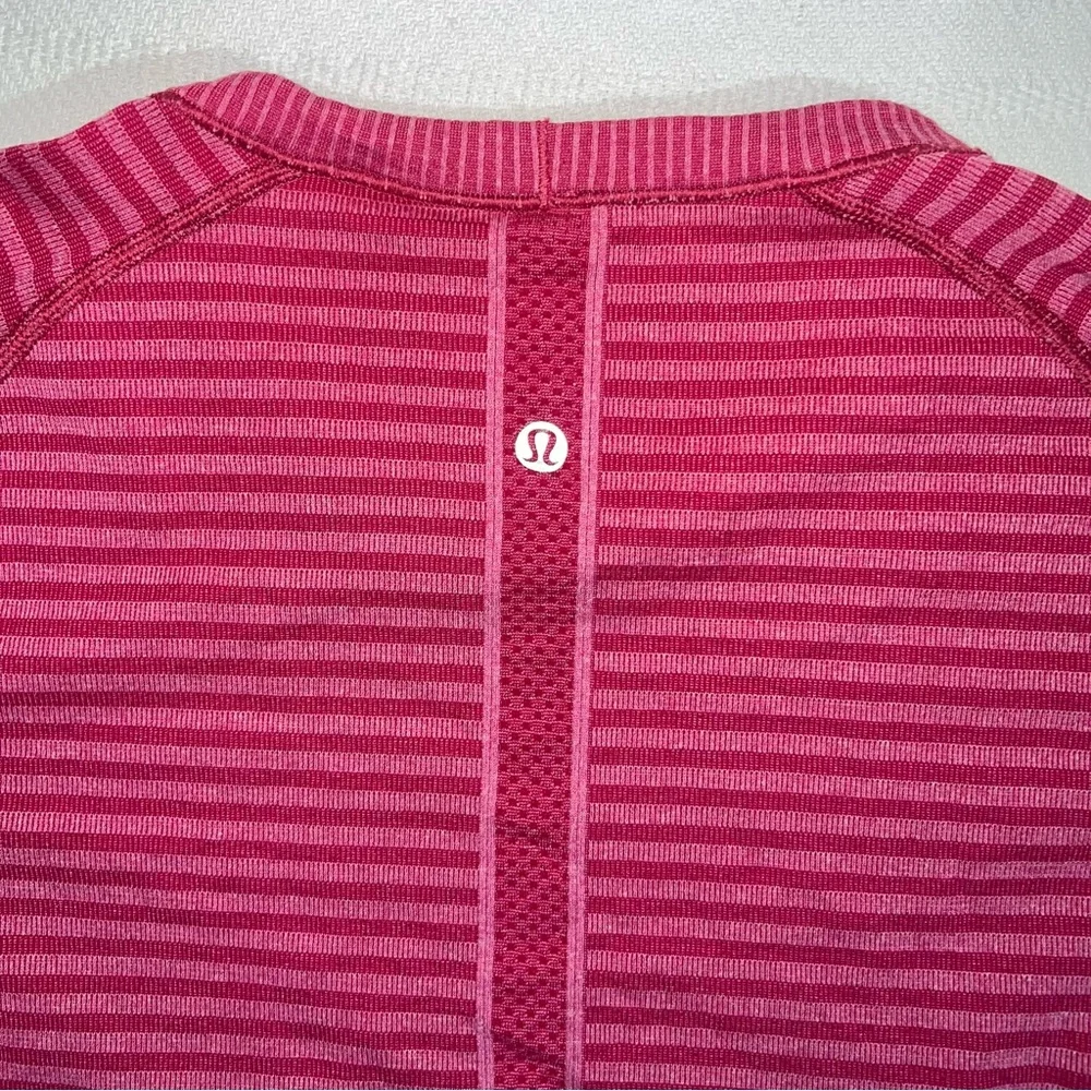 Lululemon Swiftly Tech Long Sleeve Shirt Size 10 Pink Running Gym Workout - Picture 3 of 4
